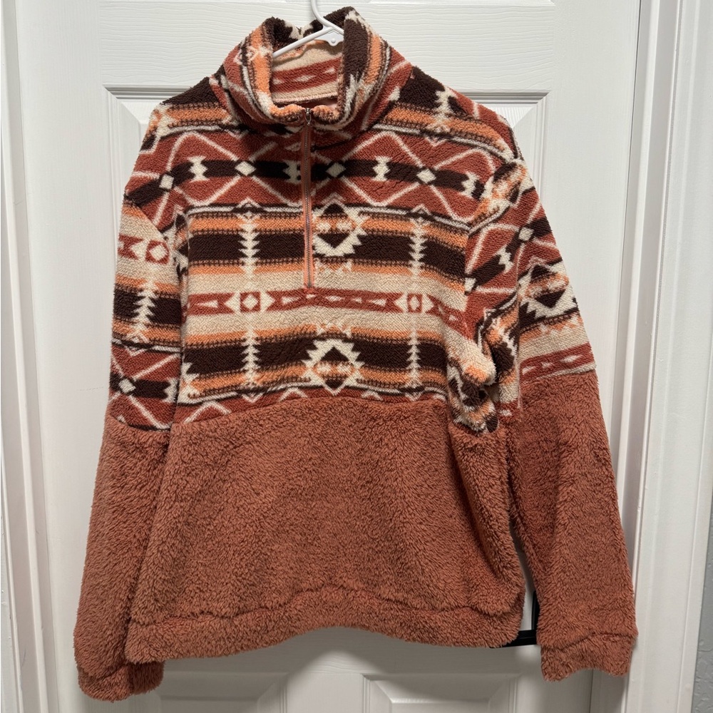 Aztec Patterned Pullover Sweater